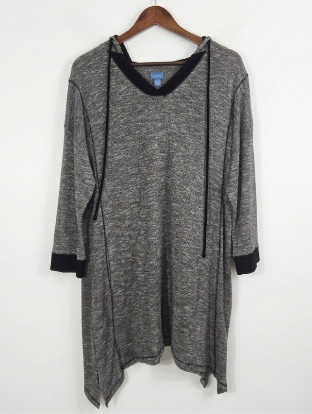 Simply Vera Vera Wang  Hooded Nightshirt Sweatshirt